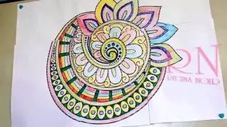ورشة ماندالا إباحية: فتيات هنديات يرسمن عاريات مع إيقاعات إباحية