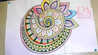 رسم هندي للكبار: عارضات عاريات في مشهد ماندالا إباحي